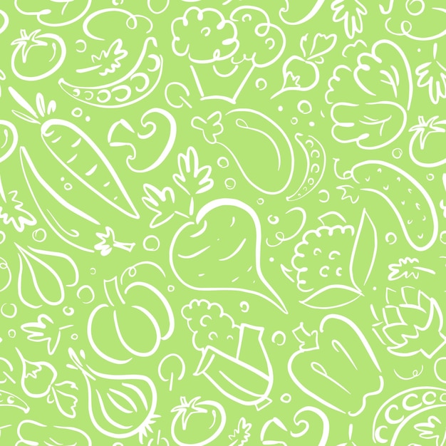 Vector vegetable seamless vector pattern