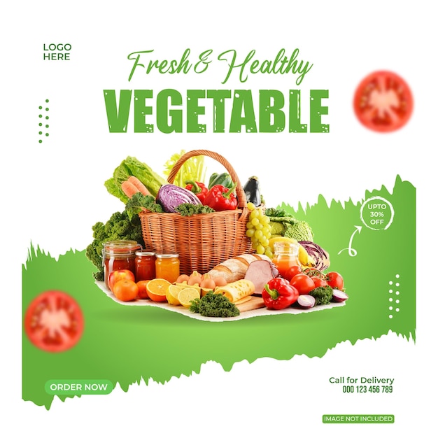 vegetable social media post design