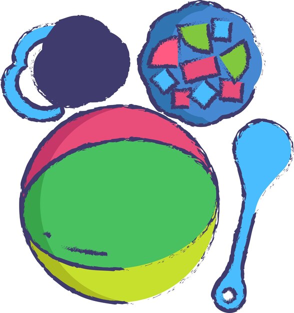 ベクトル 野菜スープ手描きベクトル図