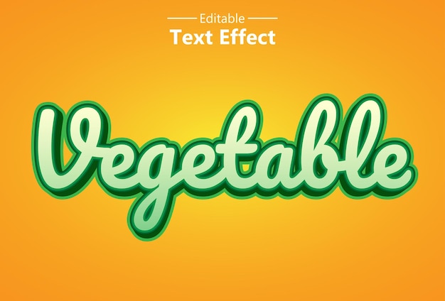 Vegetable text effect with orange color for brand