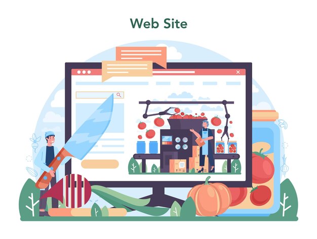 Онлайн-сервис или платформа для овощеводства. Деревенские продукты