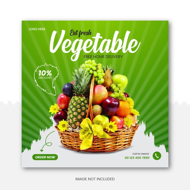 Vegetables Healthy food Design template