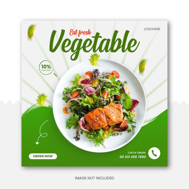 Vegetables Healthy food Design template