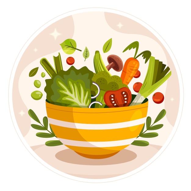 Vegetables illustration in flat design