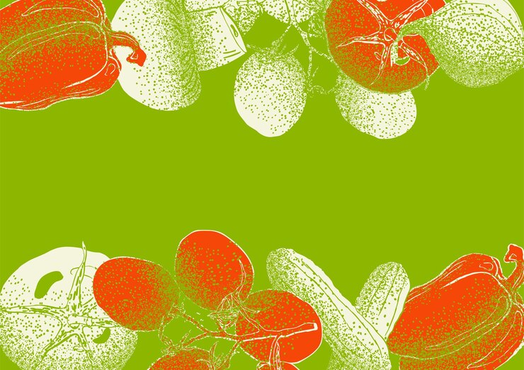 Vector vegetables illustration sketch style with spray texture