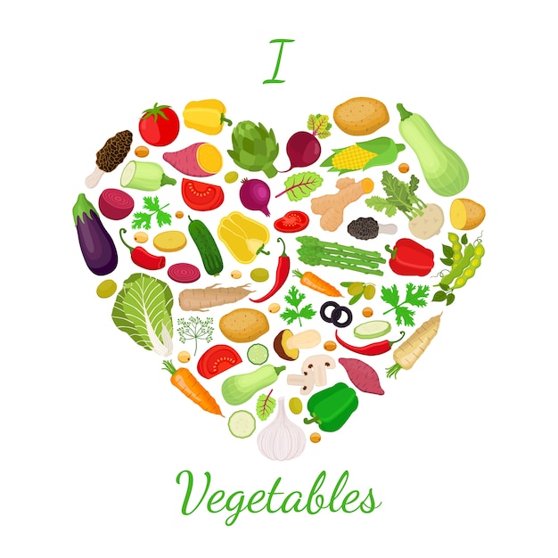 Vegetables set.