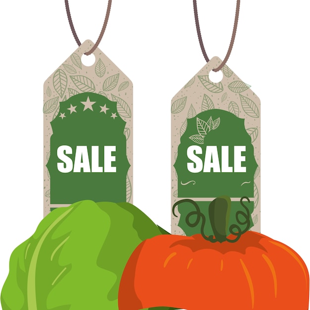 Vegetables shopping sale offer