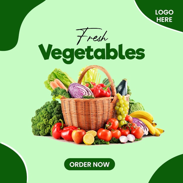 vegetables social media post design