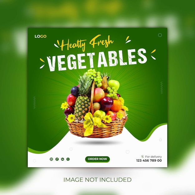 Vegetables social media post design