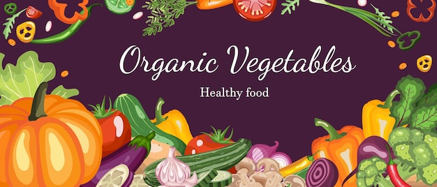 Vegetables Vector banner template