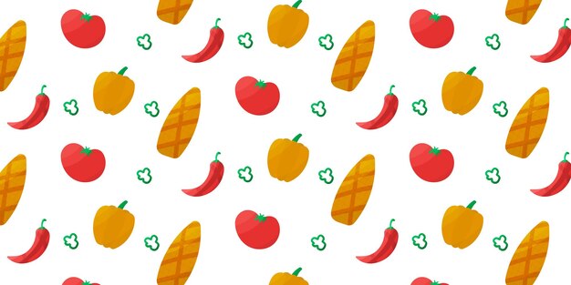 Vegetables vitamins fresh garden pattern background textile