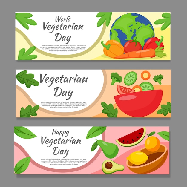 Vegetarian Day Banner