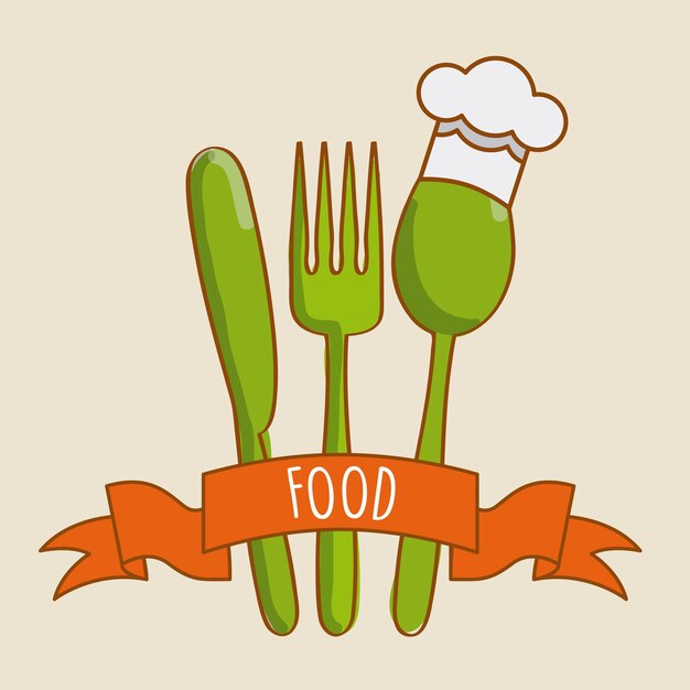 Vegetarian food design, vector illustration eps10 graphic