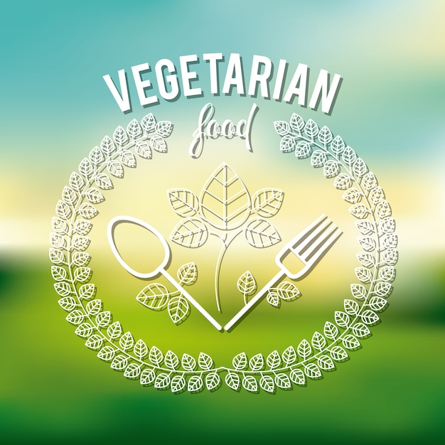 Vettore design di cibo vegetariano