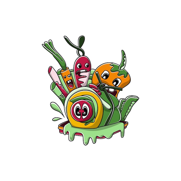 Premium Vector  Plants vs zombies doodle vector element design