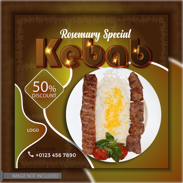 Vettore ristorante kebab vegetariano