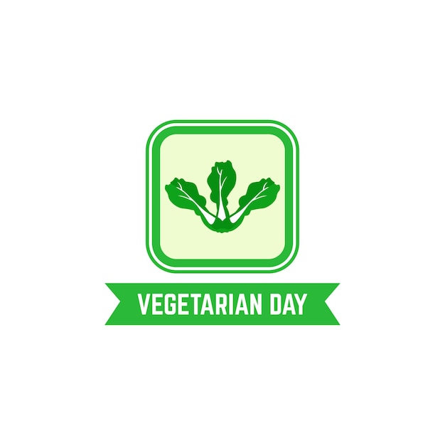 vegetarisch logo met broccoli icoon