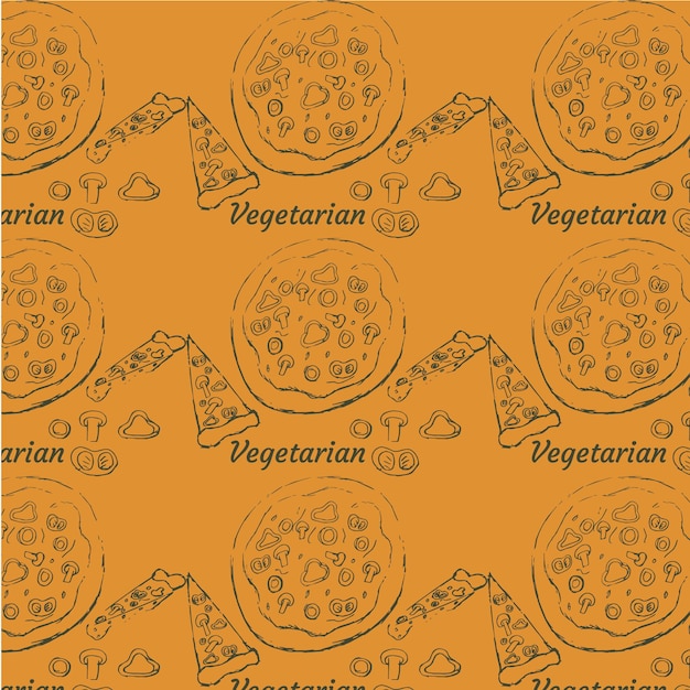 Vegetarisch pizzapatroon