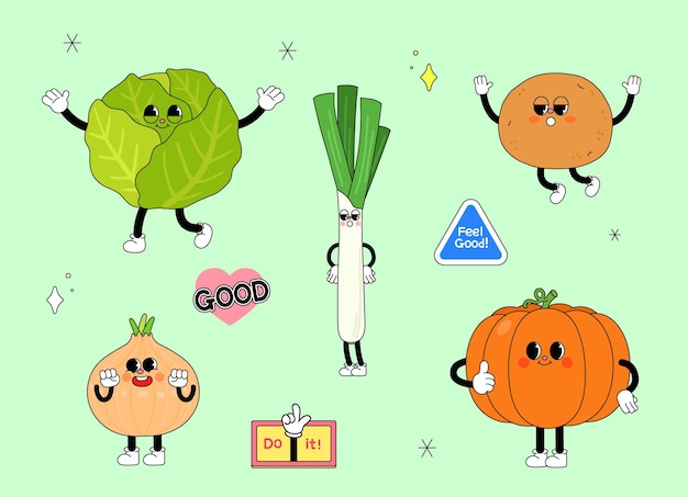 Vector veggie character