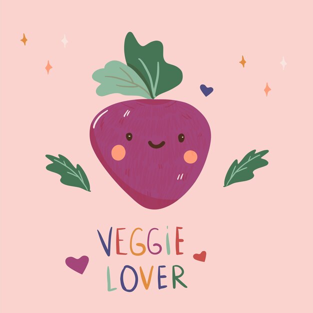 Illustrazione di amante vegetariano