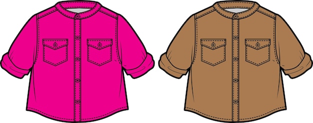 Veglia Shirt BASE BLU плоский эскиз технического рисунка векторной иллюстрации шаблона