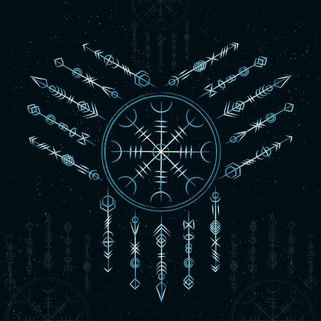 HD wallpaper Vikings Vegvísir  Wallpaper Flare