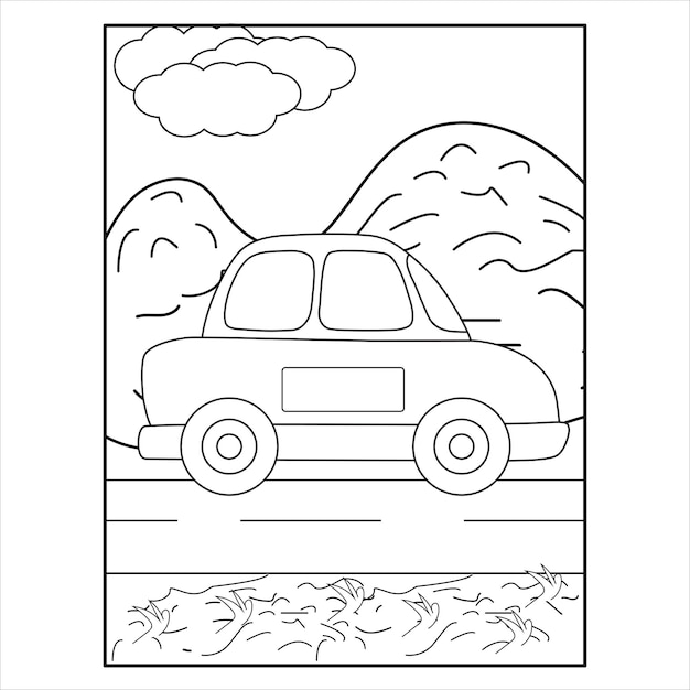 vehicle coloring book for Kids