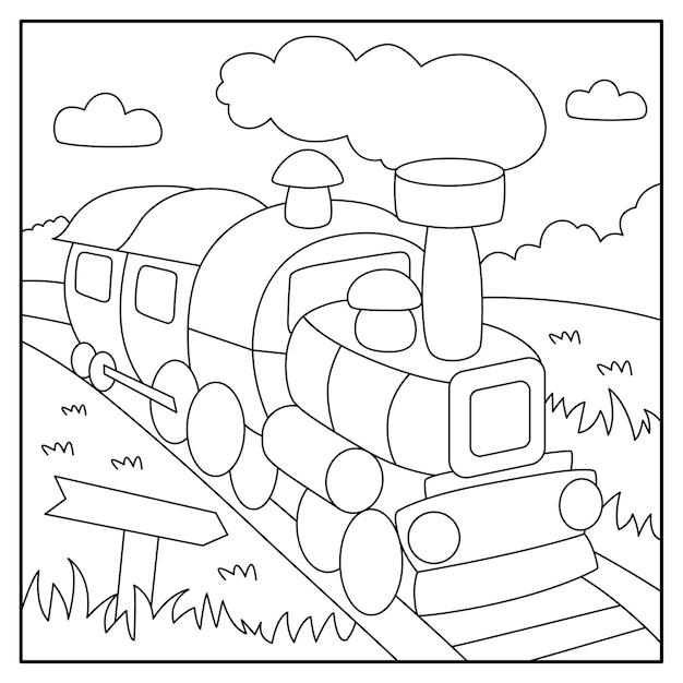 Vehicle coloring pages for kids