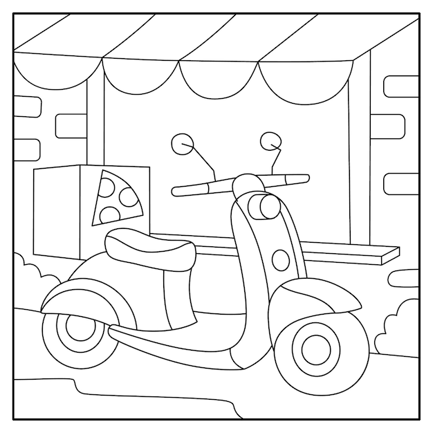 Vehicle coloring pages for kids