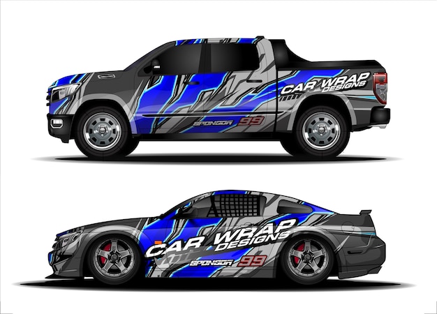 Vector vehicle decal concept for racing car