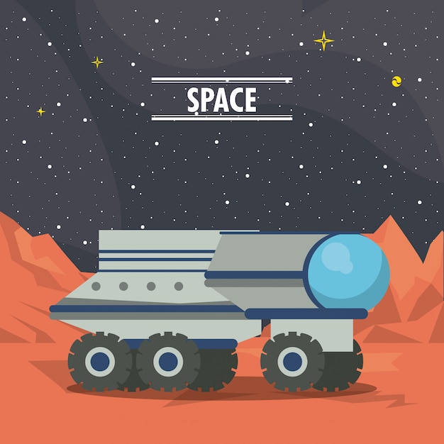 Vehicle exploring mars 