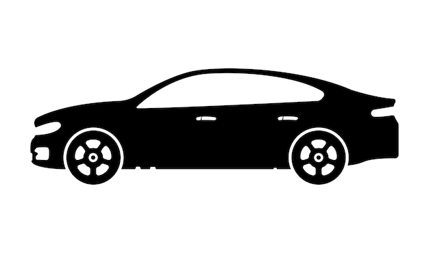 Vehicle Luxury Car Silhouette Vector Illustration