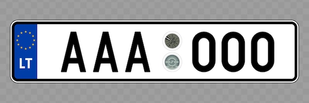 Vehicle number plate