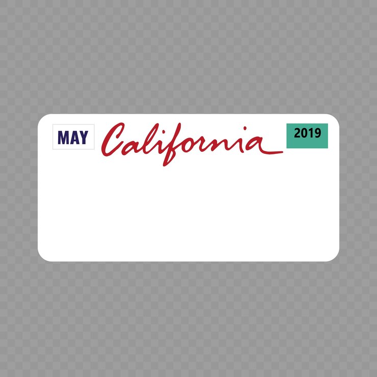 Vector vehicle registration plate