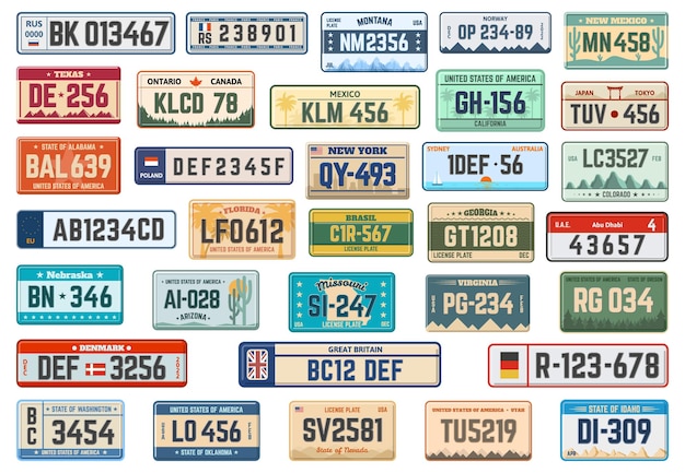 vehicle registration plates