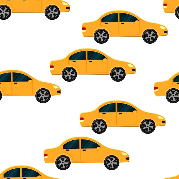 Автомобиль бесшовный рисунок ручной работы Красочный автомобильный фон Дизайн, используемый для тканевой модной текстильной графической публикации векторной иллюстрации