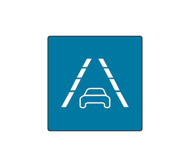 Vehicle tracking system button. lane tracking system. Modern car sketch drawing.