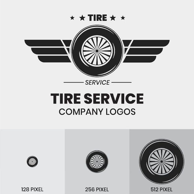 Vector vehicle wheel logo design for wheel service business