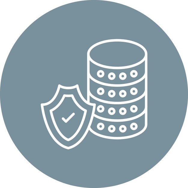 Veilige database icoon vector afbeelding Kan worden gebruikt voor netwerken en het delen van gegevens