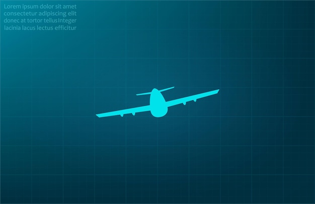Veilige vluchten van vliegtuigen symbool vector illustratie op een blauwe achtergrond Eps 10.