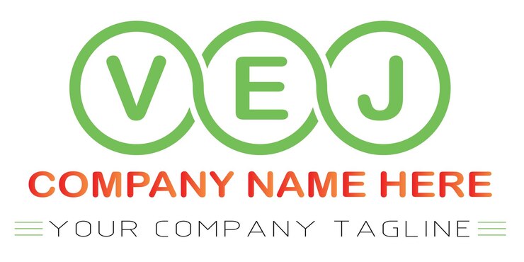 वेक्टर vej letter logo design