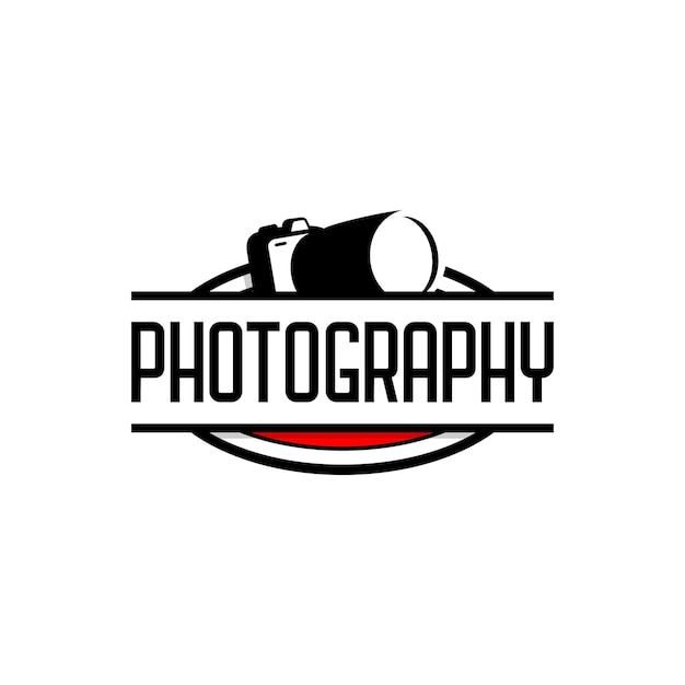 Vettore desain logo fotografi, vettore fotocamera