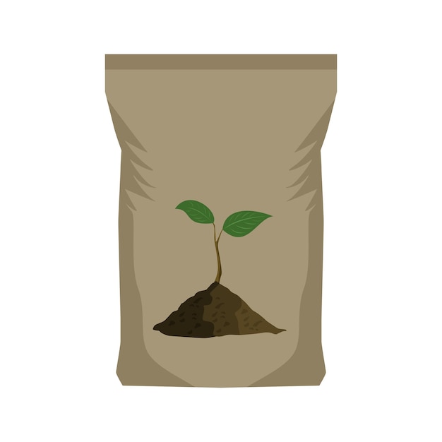 Vektor illustration fertilizer bag, rice sack, sand bag, agriculture product