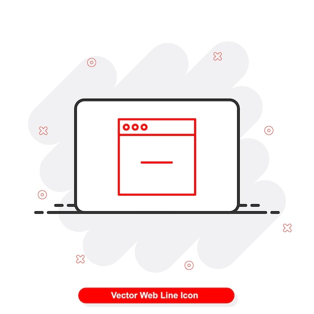 Vector vektor web line icon set