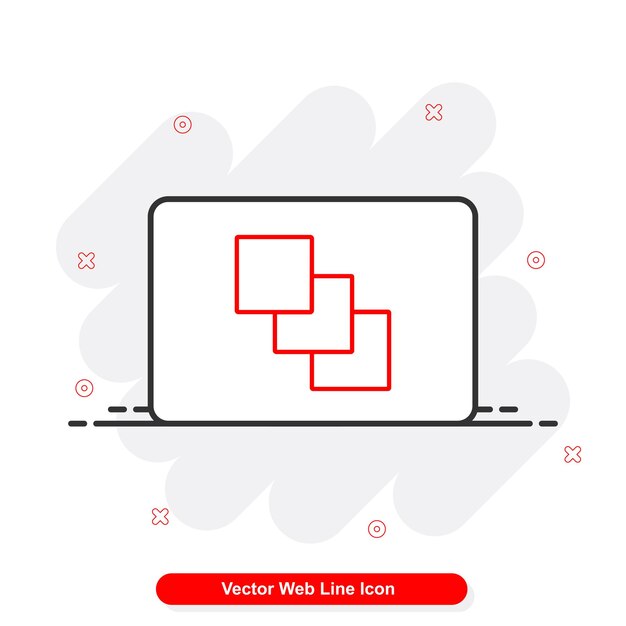 vektor web line icon set