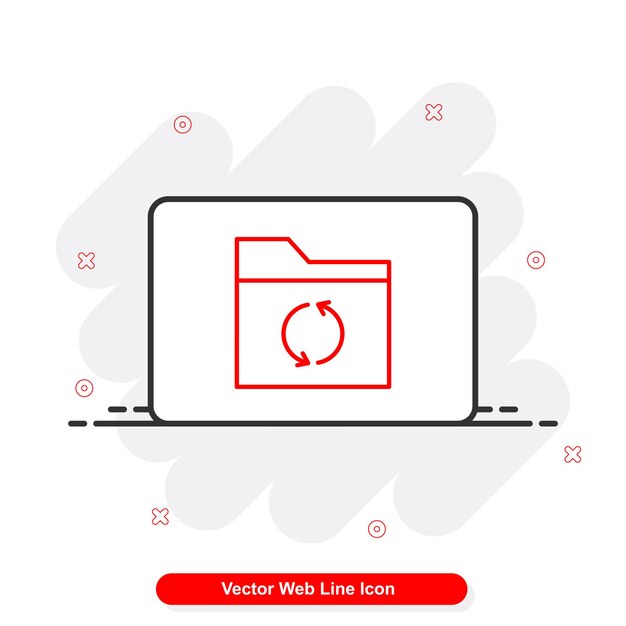 vektor web line icon set