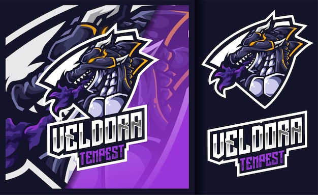 Veldora Tempest The Wind Dragon Mascot Gaming Logo