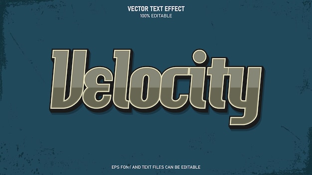 Velocity 3D テキストスタイル 編集可能なテキストエフェクト