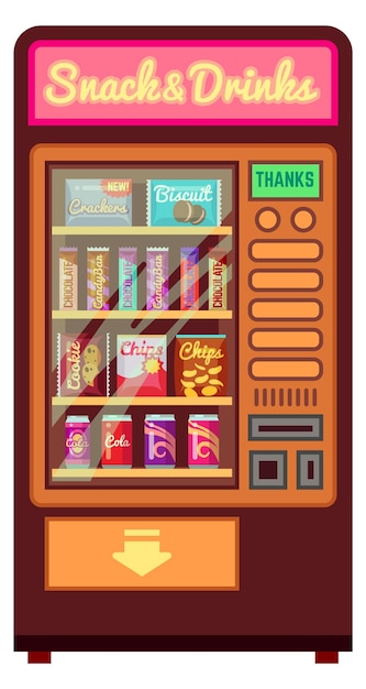 Vending machine Cartoon snack and drinks selling