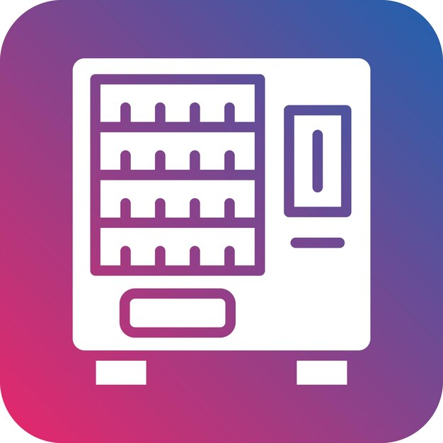 Vector vending machine icon style